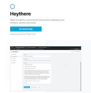 Heythere website screenshot.